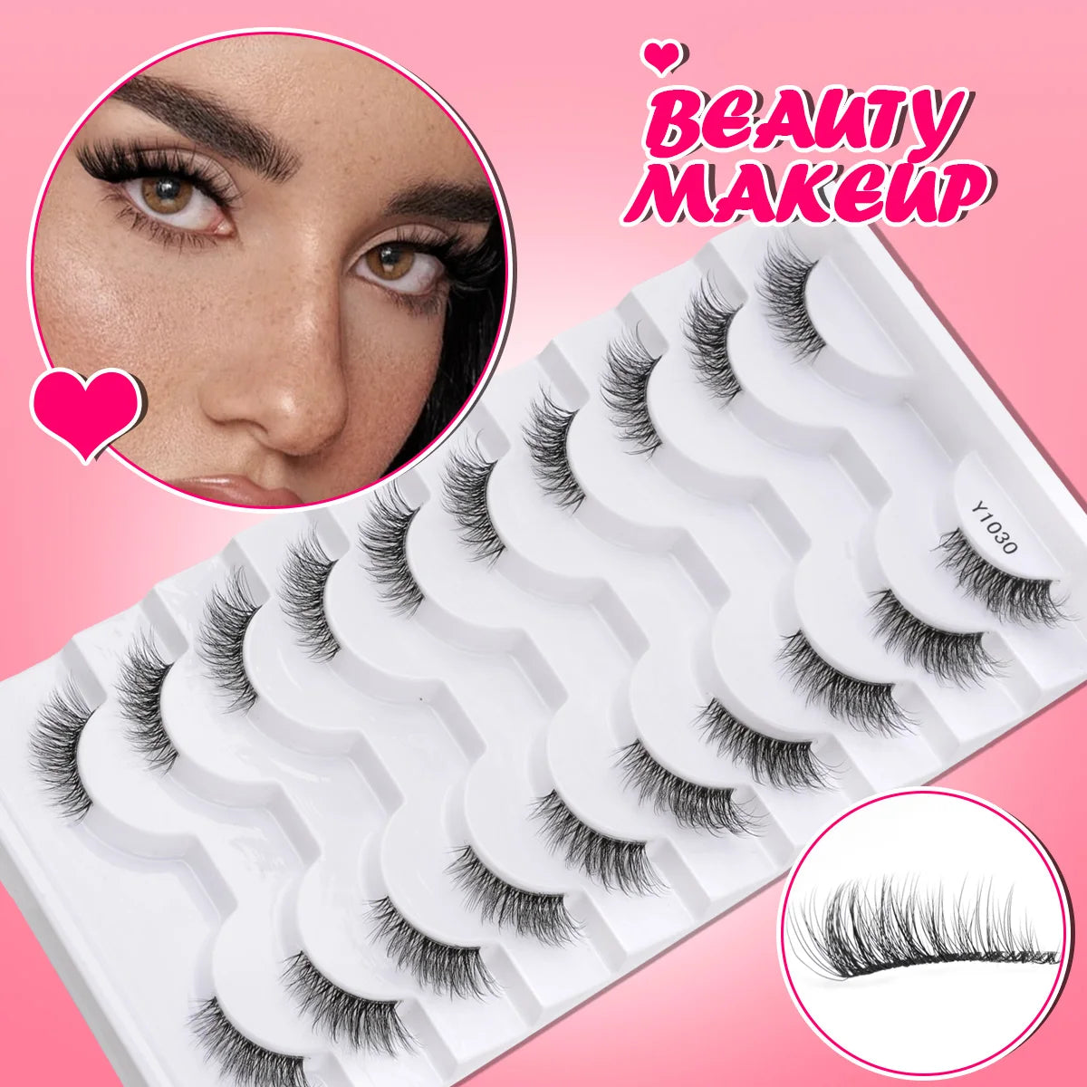 New Fox Half Eyelashes 3/10 Pairs 3D Mink Lashes Natural Eyelash Extension Cat Eye Eyelashes Makeup Tools faux Cils maquiagem - Blinksy